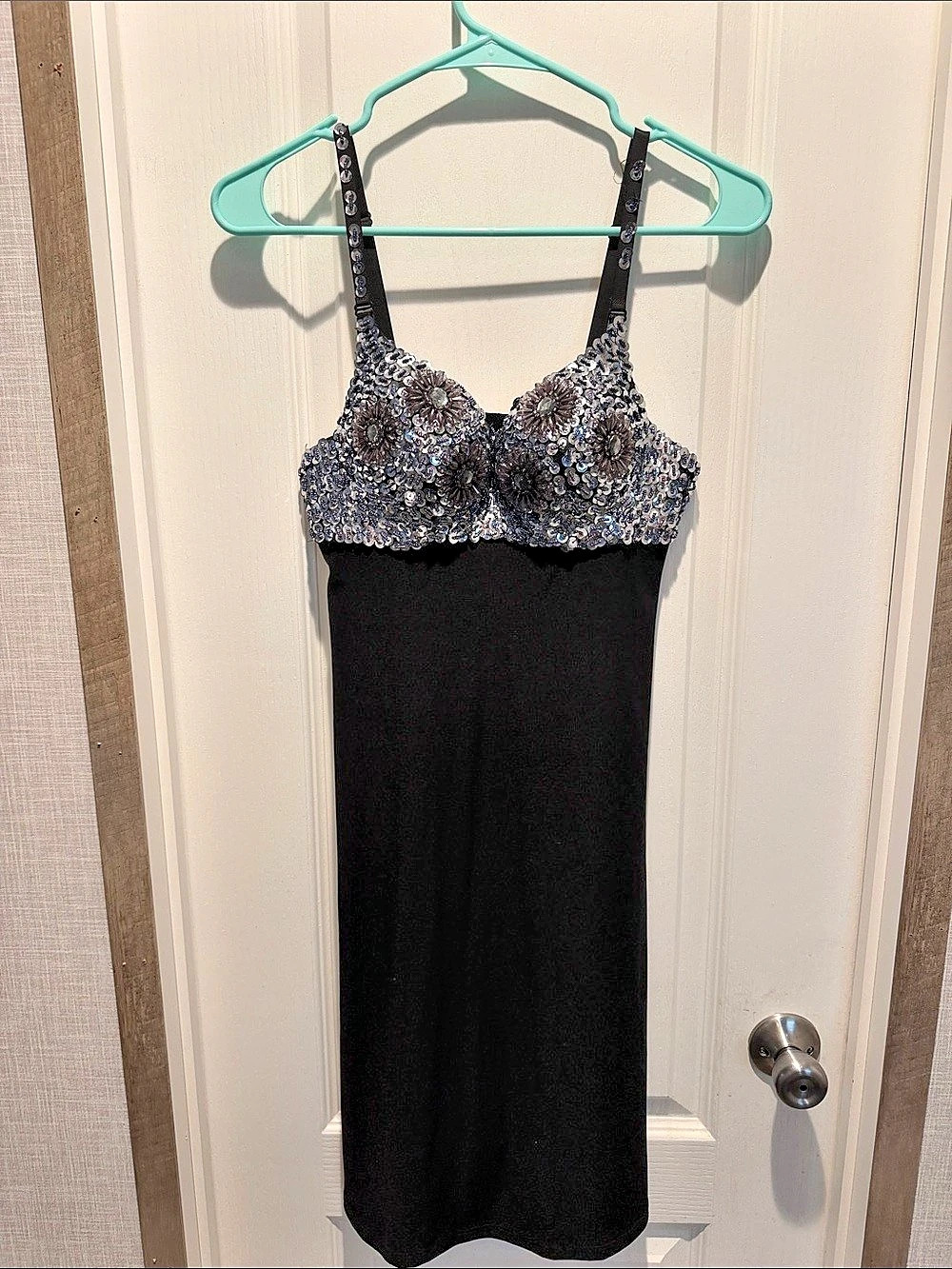 Black Embellished Midi Dress Like New